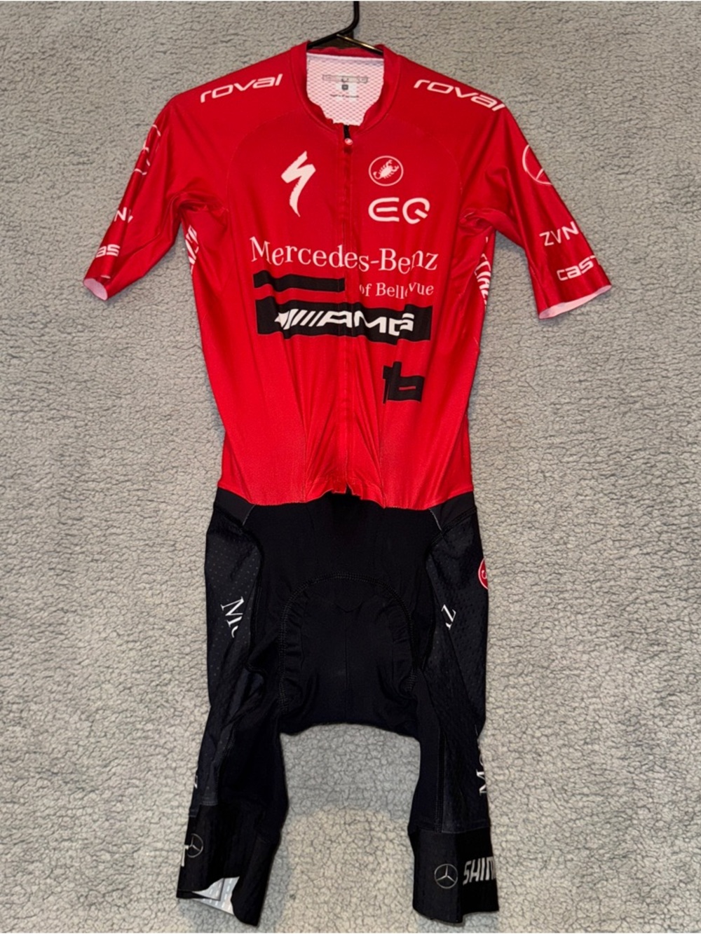 CASTELLI SANREMO RS AERO SPEED SUIT – MERCEDES BENZ X2 PAD - Size Medium